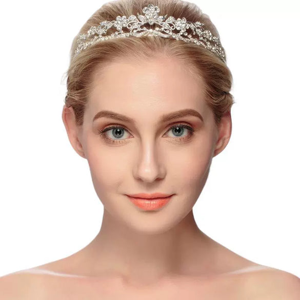 Wholesale Alloy Handmade Rhinestone Bridal Crown Hair Accessories For Women