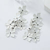 Wholesale Alloy Handwoven Knot Paint Flower Earrings For Women Cute Style Handmade