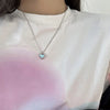 Wholesale Alloy Heart Geometric Pendant Necklace For Women With Electroplating