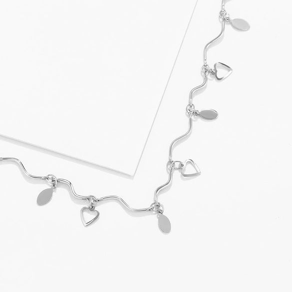 Wholesale Alloy Heart Pattern Tassel Anklet For Women