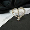Wholesale Alloy Heart Shape Electroplated Love Brooch Clothing Accessories
