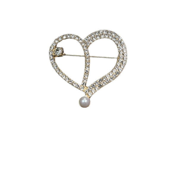 Wholesale Alloy Heart Shape Electroplated Love Brooch Clothing Accessories