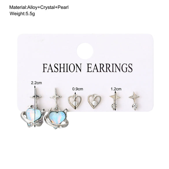 Wholesale Alloy Heart Shape Electroplated Sweet And Cool Style Women's Earrings