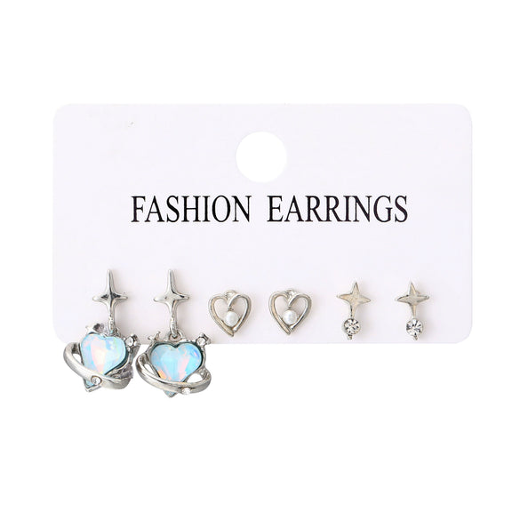Wholesale Alloy Heart Shape Electroplated Sweet And Cool Style Women's Earrings