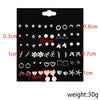 Wholesale Alloy Heart Shape Electroplated Women's Earrings