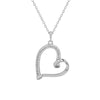 Wholesale Alloy Heart Shape Elegant Microinlaid Zircon Necklace Pendant With Electroplating