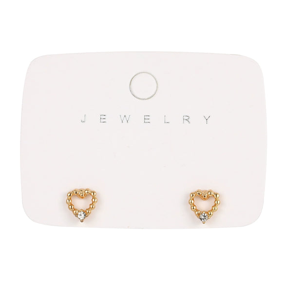 Wholesale Alloy Heart Shape French Retro Electroplated Women's Beanie Earrings