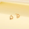 Wholesale Alloy Heart Shape French Retro Electroplated Women's Beanie Earrings