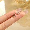 Wholesale Alloy Heart Shape French Retro Electroplated Women's Beanie Earrings