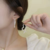 Wholesale Alloy Heart Shape Light Luxury Style Earrings With Electroplating Treatment For Women
