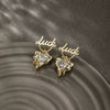 Wholesale Alloy Heart Shape Micropaved Zircon Women's Earrings
