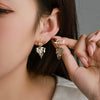 Wholesale Alloy Heart Shape Micropaved Zircon Women's Earrings