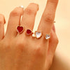 Wholesale Alloy Heart Shape Oil Drop Style Women's Ring