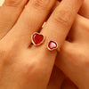 Wholesale Alloy Heart Shape Oil Drop Style Women's Ring