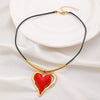 Wholesale Alloy Heart Shape Pendant Necklace Electroplating Hiphop Style For Women