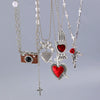 Wholesale Alloy Heart Shape Pendant Necklace For Women With Electroplating And Ins Style