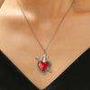 Wholesale Alloy Heart Shape Pendant Necklace For Women With Electroplating And Ins Style