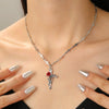 Wholesale Alloy Heart Shape Pendant Necklace For Women With Electroplating And Ins Style