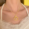 Wholesale Alloy Heart Shape Pendant Necklace With Thread Rope Chain And Electroplating Treatment