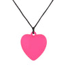 Wholesale Alloy Heart Shape Pendant Necklace With Thread Rope Chain And Electroplating Treatment