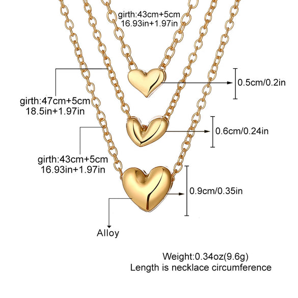 Wholesale Alloy Heart Shape Pendant O Word Chain Necklace With Electroplating For Women