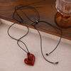 Wholesale Alloy Heart Shape Women's Simple Long Clavicle Necklace