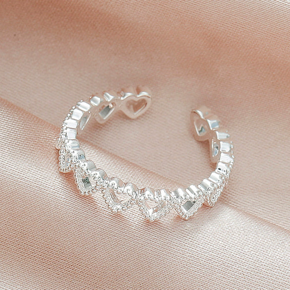 Wholesale Alloy Heart Shaped Electroplated Ring For Women And Unisex