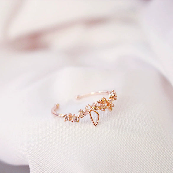 Wholesale Alloy Heart Shaped Electroplated Ring For Women And Unisex