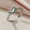 Wholesale Alloy Heart Shaped Electroplated Ring For Women And Unisex