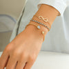 Wholesale Alloy Heart Shaped Geometric Rhinestone Micro Inlaid Diamond Bracelet For Women