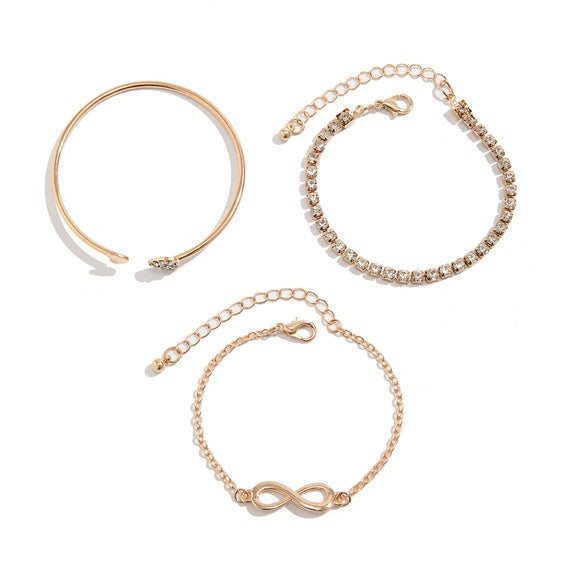 Wholesale Alloy Heart Shaped Geometric Rhinestone Micro Inlaid Diamond Bracelet For Women