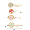 Wholesale Alloy Heartshaped Dried Flower Hairpin French Retro Style Electroplated Hair Accessories For Women