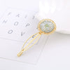 Wholesale Alloy Heartshaped Dried Flower Hairpin French Retro Style Electroplated Hair Accessories For Women