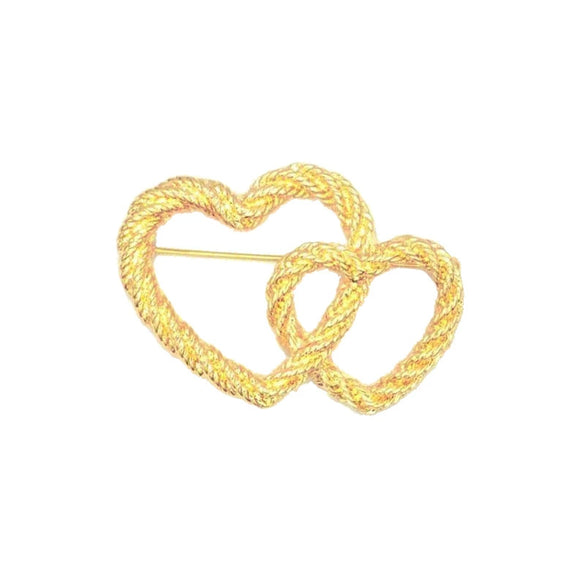 Wholesale Alloy Heartshaped Electroplated Brooch For Women Retro Style Accessories