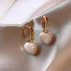 Wholesale Alloy Heartshaped Electroplated Women's Stud Earrings Light Luxury Style