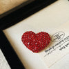 Wholesale Alloy Heartshaped Red Diamond Brooch For Women With Electroplating Process