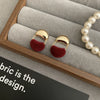 Wholesale Alloy High Sense Retro Geometric Electroplated Red Tassel Women's Earrings