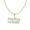 Wholesale Alloy Hip Hop Diamond Double Row Letter Pendant Necklace For Men
