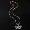 Wholesale Alloy Hip Hop Diamond Double Row Letter Pendant Necklace For Men