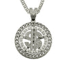 Wholesale Alloy Hip Hop Geometric Diamondencrusted Dollar Pendant Necklace For Men With Cuban Chain