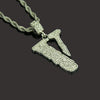 Wholesale Alloy Hip Hop Geometric Pendant Necklace With Electroplating Treatment And Twist Chain