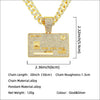 Wholesale Alloy Hiphop Geometric Diamond Pendant Necklace With Cuban Chain For Men