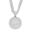 Wholesale Alloy Hiphop Geometric English Letters Full Diamond Pendant Necklace For Men