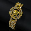 Wholesale Alloy Hiphop Men's Rotating Figure Watch With Diamond And Geometric Pattern And Bracelet