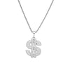 Wholesale Alloy Hiphop Style Dollar Symbol Pendant Jewelry With Diamond And Letters Numbers Text Pattern