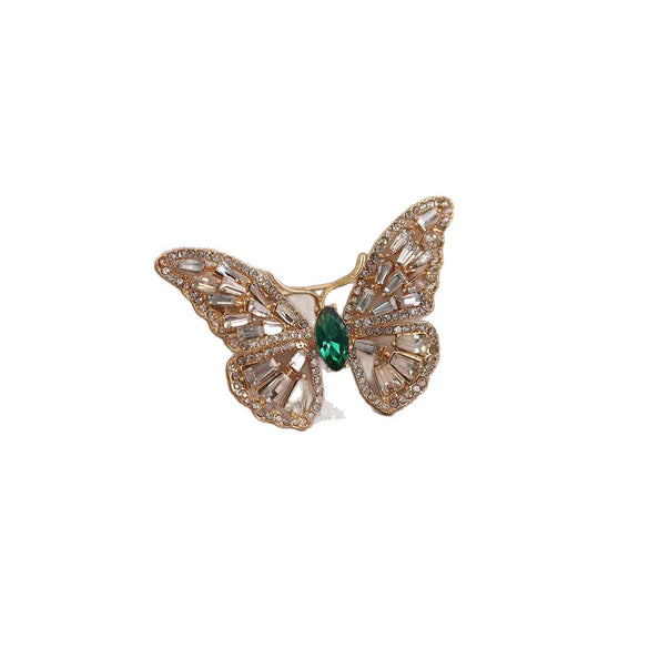 Wholesale Alloy Hollow Butterfly Brooch Electroplated Highend Light Luxury Retro Minimalist Women's Suit Pin