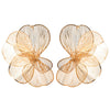 Wholesale Alloy Hollow Flower Earrings With Electroplating For Women Creative And Sweet Design