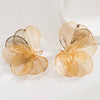 Wholesale Alloy Hollow Flower Earrings With Electroplating For Women Creative And Sweet Design