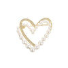 Wholesale Alloy Hollow Pearl Flower Love Brooch For Women Electroplated Natural Style High End Elegant Suit Corsage Accessories