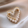Wholesale Alloy Hollow Pearl Flower Love Brooch For Women Electroplated Natural Style High End Elegant Suit Corsage Accessories